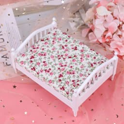 1:12 Dollhouse Miniature Wood Bed Bedroom Simulation Furniture Model Mini Doll Bed Doll Bedroom Doll House Furniture