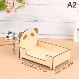 1:12 Dollhouse Miniature Wood Bed Bedroom Simulation Furniture Model Mini Doll Bed Doll Bedroom Doll House Furniture