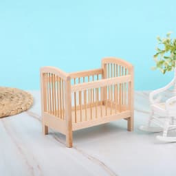 1:12 Dollhouse Miniature Wood Bed Bedroom Simulation Furniture Model Mini Doll Bed Doll Bedroom Doll House Furniture