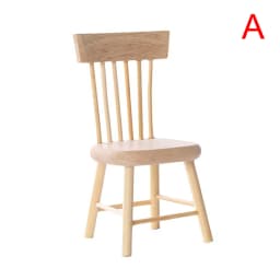 1/12 Miniature Dollhouse Furniture Wooden Dining Table And Chair Pretend Play Simulation Furniture Toys