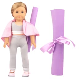 Purple Color Doll Accessories Luggage, Sweater Pajamas, Yoga mat, Shoes, Camera, Hangers For 43cm Baby New Born&American Dolls