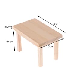 1:12 Dollhouse Miniature Wooden Table Model Furniture Accessories Toys