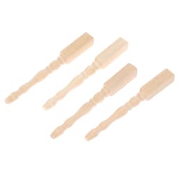 4pcs/lot 1:12 Wooden Dollhouse Table Leg Miniature Furniture Diy Dollhouse Accessories Simulation Table Feet Model Dollhouse Toy