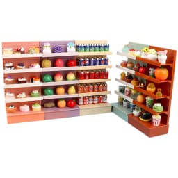 1/12 Dollhouse Mini Supermarket Multilayer Display Shelf Dollhouse Store Cabinet Model Dolls House Furniture Decor Accessories
