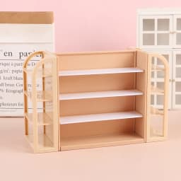 1/12 Dollhouse Mini Supermarket Multilayer Display Shelf Dollhouse Store Cabinet Model Dolls House Furniture Decor Accessories