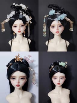 1/6 1/4 1/3 Scale BJD Hairpin Headwear Ancient Costume Hanfu Doll Hair Accessories For BJD/SD YOSD MSD SD13 Girl C2038