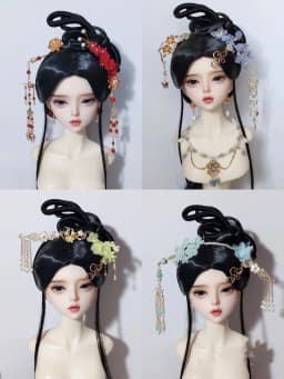 1/6 1/4 1/3 Scale BJD Hairpin Headwear Ancient Costume Hanfu Doll Hair Accessories For BJD/SD YOSD MSD SD13 Girl C2038