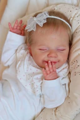 18 Inch April Bebe Reborn Doll With Rooted White Blond Hair 3D Painted Skin Newborn Baby Doll
