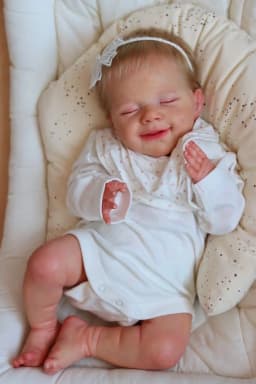 18 Inch April Bebe Reborn Doll With Rooted White Blond Hair 3D Painted Skin Newborn Baby Doll