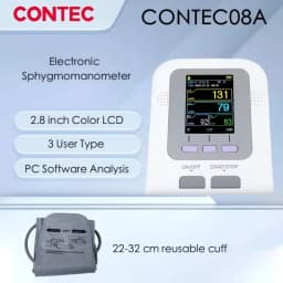 CONTEC08A Blood Pressure Monitor Electronic Sphygmomanoter Heart Rate Pulse measurement tool BP Meter +SPO2 Probe bp monitor