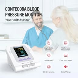 CONTEC08A Blood Pressure Monitor Electronic Sphygmomanoter Heart Rate Pulse measurement tool BP Meter +SPO2 Probe bp monitor
