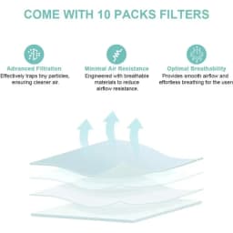 CPAP S10 Respirator Filter Membrane Cover Plate Side Plate Cover Plate Air Inlet Baffle Accessory Replacement Filter Side Cover