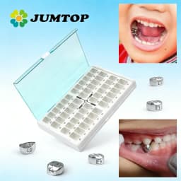 JUMTOP Dental Kid Crowns Primary Molar Temporary Crowns Dentist Tools Orthodontic Materials