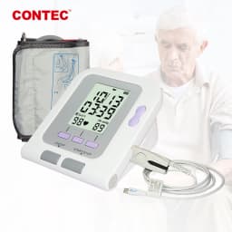 CONTEC08C Automatic Digital Blood Pressure Monitor BP Monitor Sphygmomanometer Heart Beat Rate Pulse Meter Large Screen Monitor