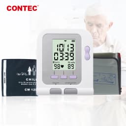 CONTEC08C Automatic Digital Blood Pressure Monitor BP Monitor Sphygmomanometer Heart Beat Rate Pulse Meter Large Screen Monitor