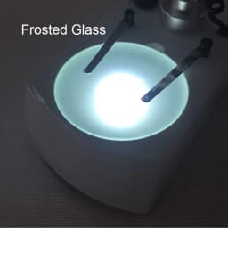 Stereo Microscope Working Stage Transparent Translucent Round Specimen Plate Frosted Glass White Black Plastic Work Board