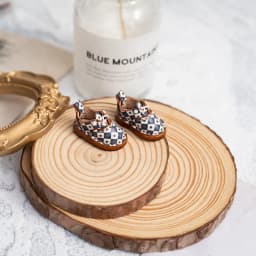 Blythe Baby Shoes Mini Toy Accessories OB22 Shoes Checker Shoes Small Cloth UFDOLL Mini Body OB24 Handmade Cowhide Shoes