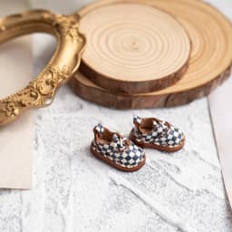 Blythe Baby Shoes Mini Toy Accessories OB22 Shoes Checker Shoes Small Cloth UFDOLL Mini Body OB24 Handmade Cowhide Shoes
