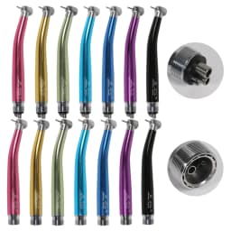 Dental High Speed 2/4Hole Clean Standard/Big Head Handpiece Push Button Air Turbine NSK Style Fit ISO Burs 1.6mm