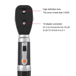 Double Hole Ear Eye Examination Ear Cleaning Devices Base Rechargeable Fiber Optic Ophthalmoscope Otoscope Tool Kit EU Plug USB