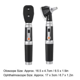 Double Hole Ear Eye Examination Ear Cleaning Devices Base Rechargeable Fiber Optic Ophthalmoscope Otoscope Tool Kit EU Plug USB