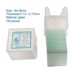100PCS Professional Glass Cover Glass Microscope Cover Slips 18x18 MM Microscope Slide Covers Wholesale