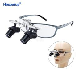 Dental 48 ° Ergo Loupes 4X Medical Magnifying Glass Prevent Bending and Portable Ergo Loupes Light Combination Dentistry Tool