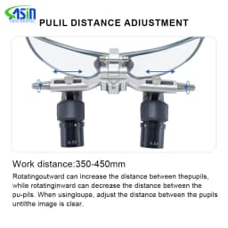 Dental 48 ° Ergo Loupes 4X Medical Magnifying Glass Prevent Bending and Portable Ergo Loupes Light Combination Dentistry Tool