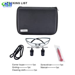 Dental 48 ° Ergo Loupes 4X Medical Magnifying Glass Prevent Bending and Portable Ergo Loupes Light Combination Dentistry Tool