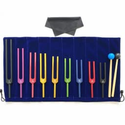 Yoga Tuning Fork Color Sets Tuning Fork Hammer Tools Sound Healing Therapy Kit 174HZ /285 /396 /417 /528/ 639 /741 /852 /963HZ
