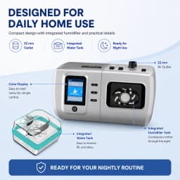 Resoxy DS6 Auto CPAP Machine Automatic Pressure Adjustment Device For Sleep Heated 28dB Low Noise with SD-card For Home Travel