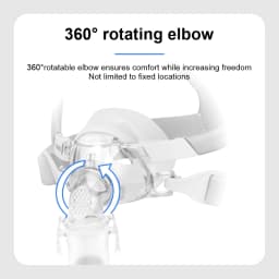 YUWELL Nasal CPAP Mask with Headgear Tube Silicon Gel Cushion for APAP CPAP Machine Sleep Apnea Anti Snoring CPAP Nasal Mask
