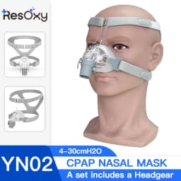 YUWELL Nasal Mask CPAP Mask With Headgear Silicon Gel Cushions for Auto CPAP Machine Sleep Apnea Nasal Mask Anti Snoring Mask
