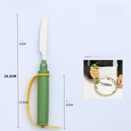Elderly Eating Aids Fork/Spoon Food Grade Stainless Steel with Anti-drop Skid Safe Straps Adjustable Angle Assistive Cutlery Set