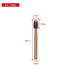 Dental Tungsten Carbide Burs Trimming & Finishing Gold FG-7404/7406/7408 for High Speed Handpiece