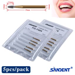 Dental Tungsten Carbide Burs Trimming & Finishing Gold FG-7404/7406/7408 for High Speed Handpiece