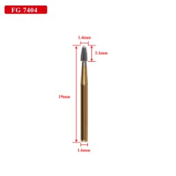 Dental Tungsten Carbide Burs Trimming & Finishing Gold FG-7404/7406/7408 for High Speed Handpiece