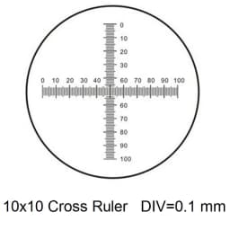 Eyepiece Micrometer Diameter 19mm Optical Glass Cross Ruler Net for Biogolical Microscope 23.2mm Ocular DIV 1 0.1 0.05 0.2 mm