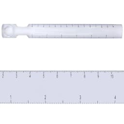 Portable Hand Held Ruler 2x Magnifier Bar 6" with 140 mm Measuring Scale Acrylic Magnifying Glass Reading Magnifier