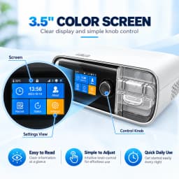 Resoxy 20AH Auto CPAP APAP household Sleep Therapy Machine With Sleeping Mask Heated Hose&Humidifier Portable Travel for Sleep