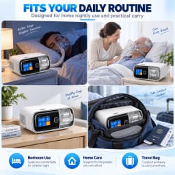 Resoxy 20AH Auto CPAP APAP household Sleep Therapy Machine With Sleeping Mask Heated Hose&Humidifier Portable Travel for Sleep