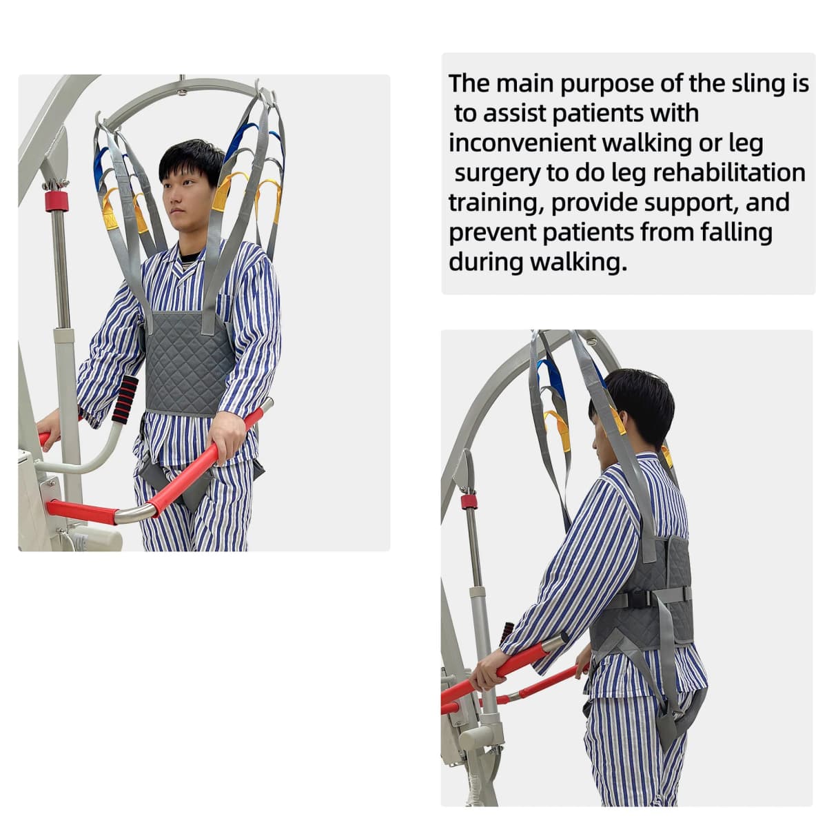 Patients Disabilities Walking Sling Rehabilitation Walking Training Displacement Machine Lifting Equipment Adjustable Sling