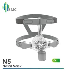 BMC CPAP Mask N5 Nasal 3 Sizes Fit S/M/L with Headgear for CPAP Auto CPAP APAP Sleep Snoring Apnea Therapy