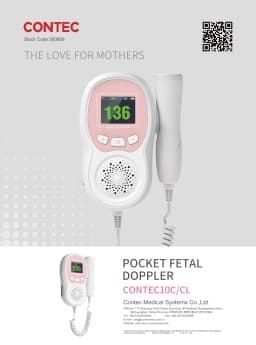 CONTEC10C/CL Water Proof Free Battery Doppler Fetal Pregnant Women Heartbeat Baby Portable Ultrasound Stethoscope No Radiation