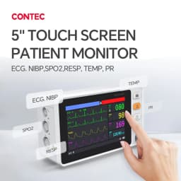 CONTEC CMS1000 Touch Screen Patient Monitor Human/Veterinary Portable 6 Parameter