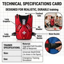 Resoxy Heimlich Maneuver Training Vest Choking Simulator for CPR First Aid Classroom Demonstration, Airway Obstruction Model
