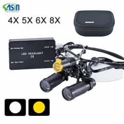 4X 5X 6X 8X 6x Dental Loupes Binnocular Magnifying Glass Medical Magnifier Surgical Loupe Dentist Tools Surgery Dentistry