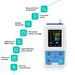 Contec ABPM50 Arm Ambulatory Blood Pressure Monitor 24hours NIBP Holter Monitor+ Adult, Child ,Large Adult Cuff  Choos