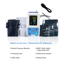 Contec ABPM50 Arm Ambulatory Blood Pressure Monitor 24hours NIBP Holter Monitor+ Adult, Child ,Large Adult Cuff  Choos