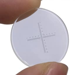 DIV=0.1 mm Microscope Eyepiece Micrometer for Stage Micrometer Calibration Graticule Cross Ruler 10x10 Scale Slide